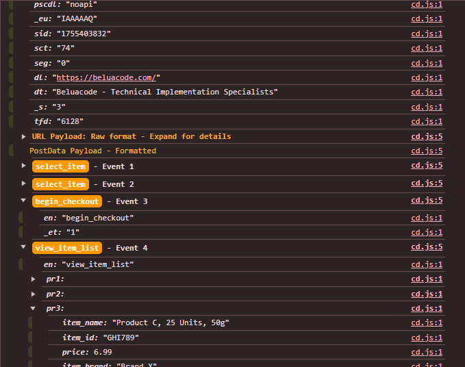 use AHDebugger to debug GA4 batched events
