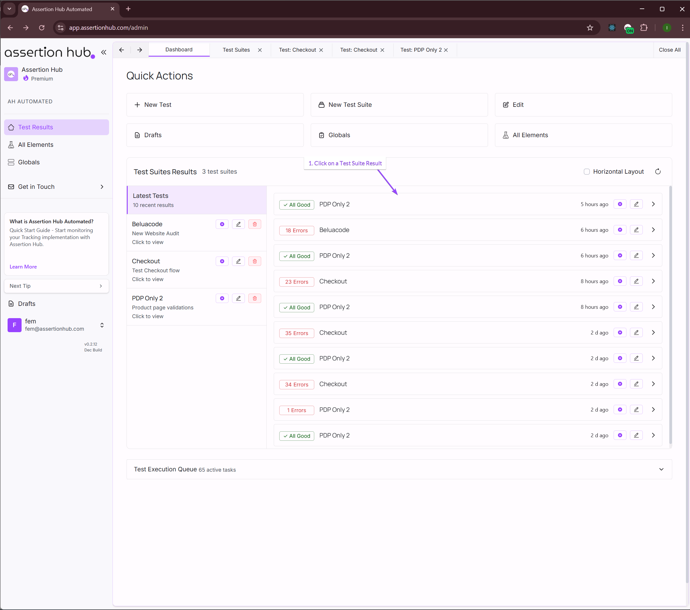 Create Test and Triggers
